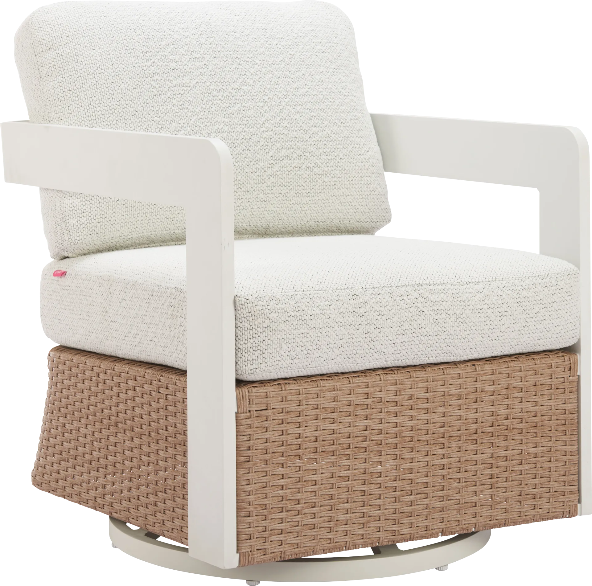 Amabalis White Swivel Chair - Image 1