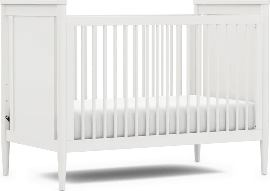 Kids Modern Colors White 3-in-1 Convertible Crib