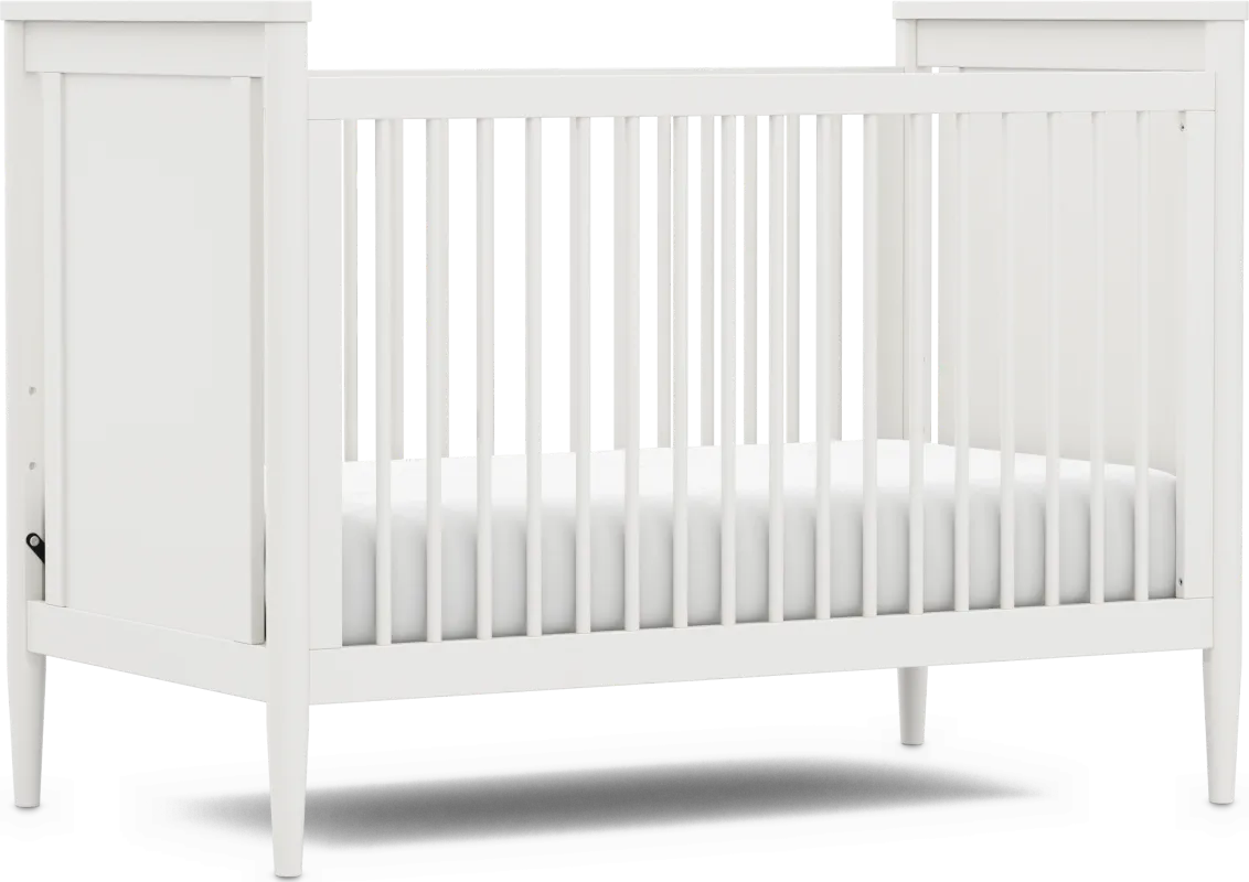Kids Modern Colors White 3-in-1 Convertible Crib