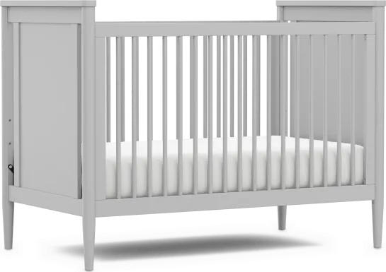 Kids Modern Colors Light Gray 3-in-1 Convertible Crib