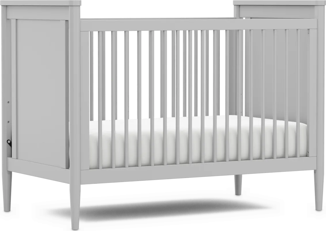 Kids Modern Colors Light Gray 3-in-1 Convertible Crib