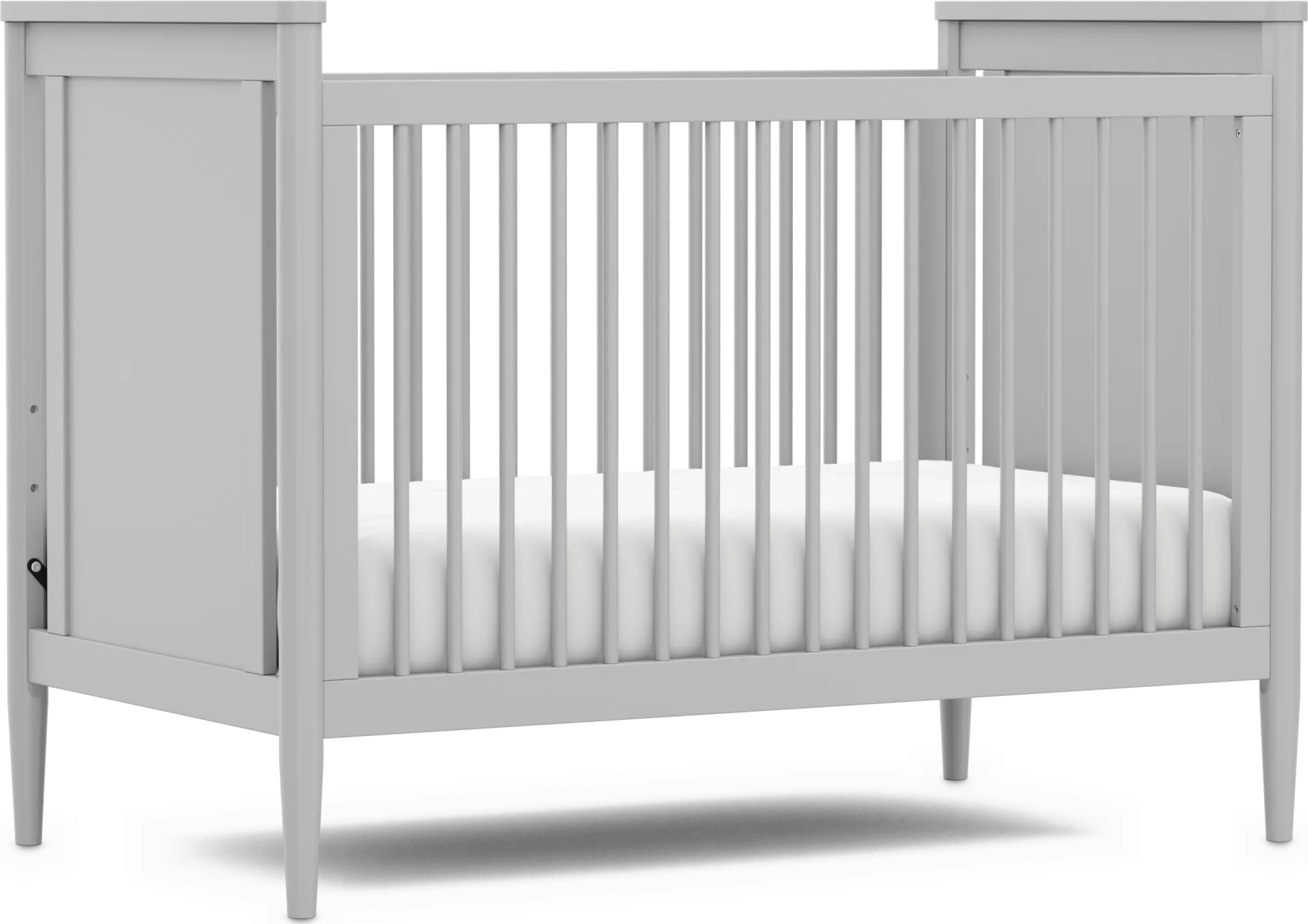 Kids Modern Colors Light Gray 3-in-1 Convertible Crib - Image 1