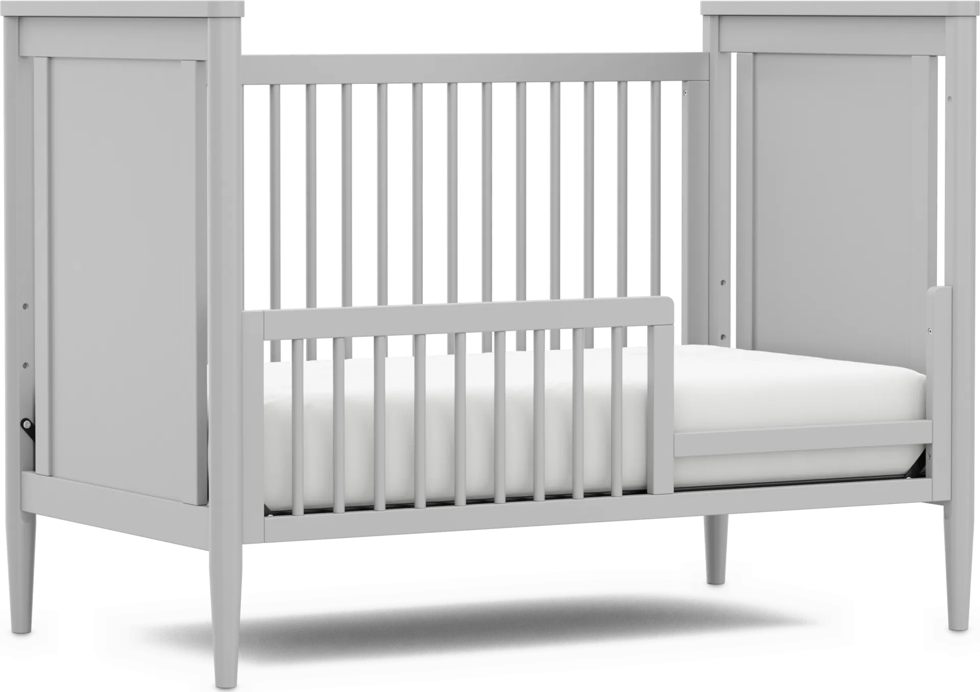 Kids Modern Colors Light Gray 3-in-1 Convertible Nursery Set - Image 8