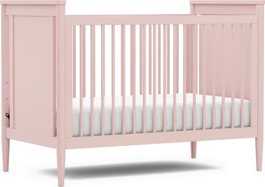 Kids Modern Colors Pink 3-in-1 Convertible Crib