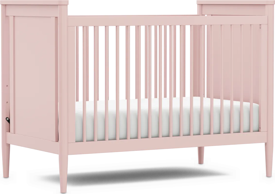 Kids Modern Colors Pink 3-in-1 Convertible Crib