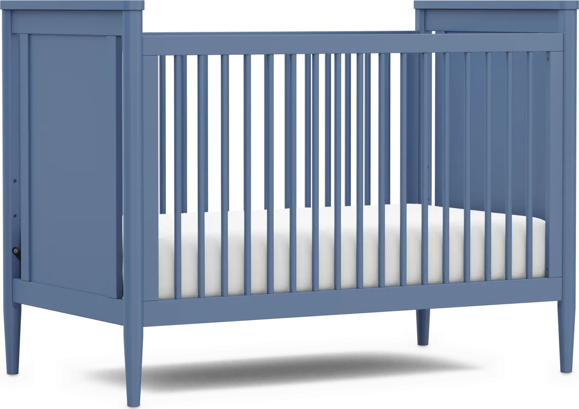 Kids Modern Colors Slate Blue 3-in-1 Convertible Crib