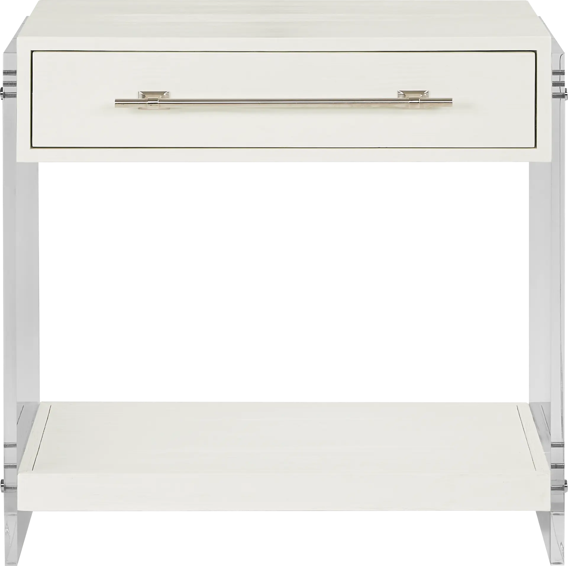 Aruba White 1 Drawer Nightstand