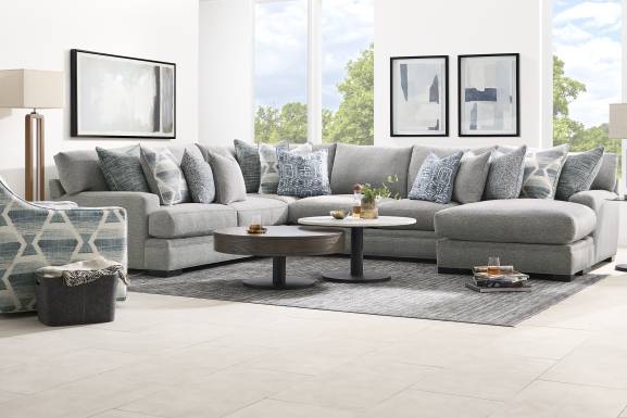 Bedford Park Gray 3 Pc Sectional with Chaise