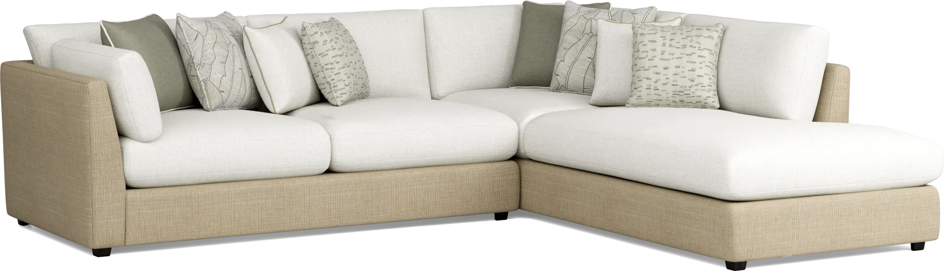 Corsica Beige 2 Pc Sectional - Image 1