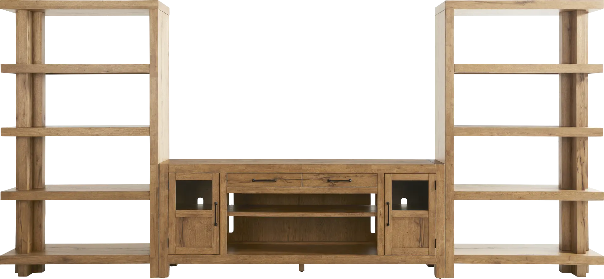 Edgewater Brown 3 Pc Wall Unit with 80 in. Console