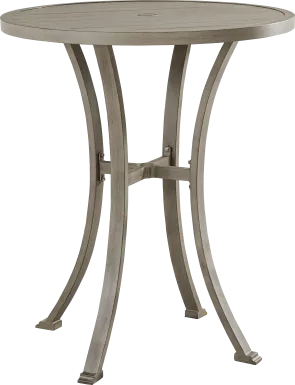 Montecello Gray 36 in. Round Outdoor Bar Table