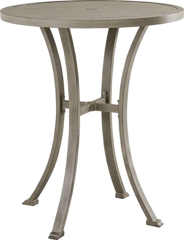 Montecello Gray 36 in. Round Outdoor Bar Table