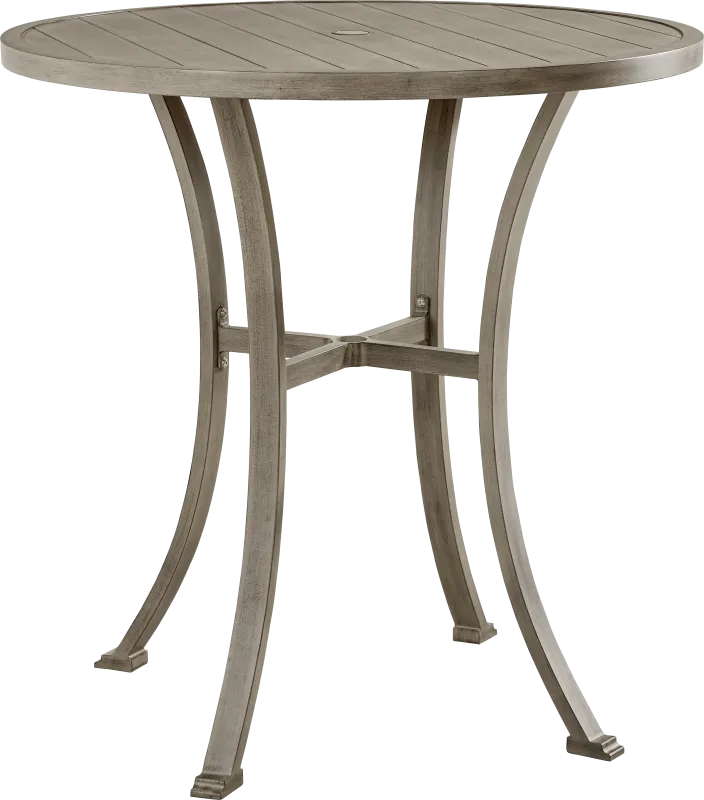 Montecello Gray 42 in. Round Outdoor Bar Table