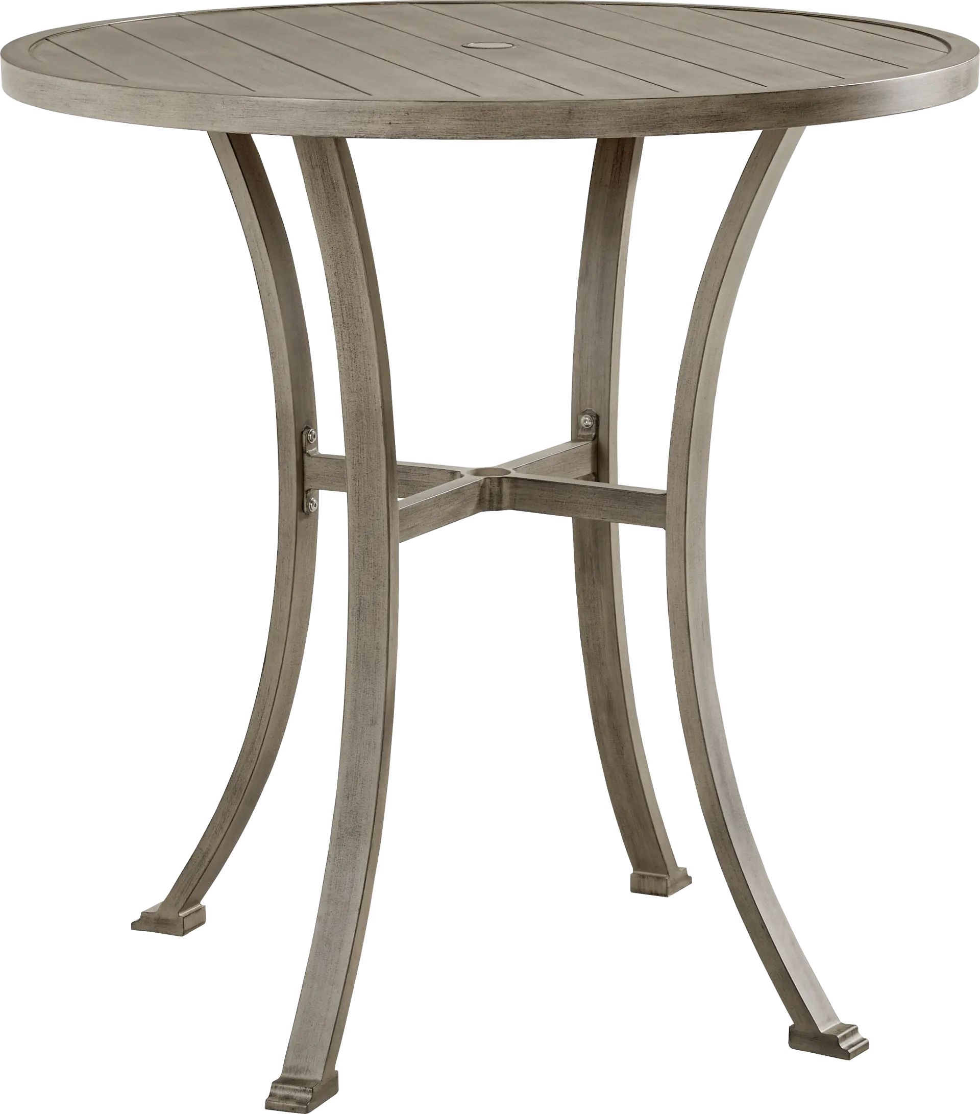 Montecello Gray 42 in. Round Outdoor Bar Table