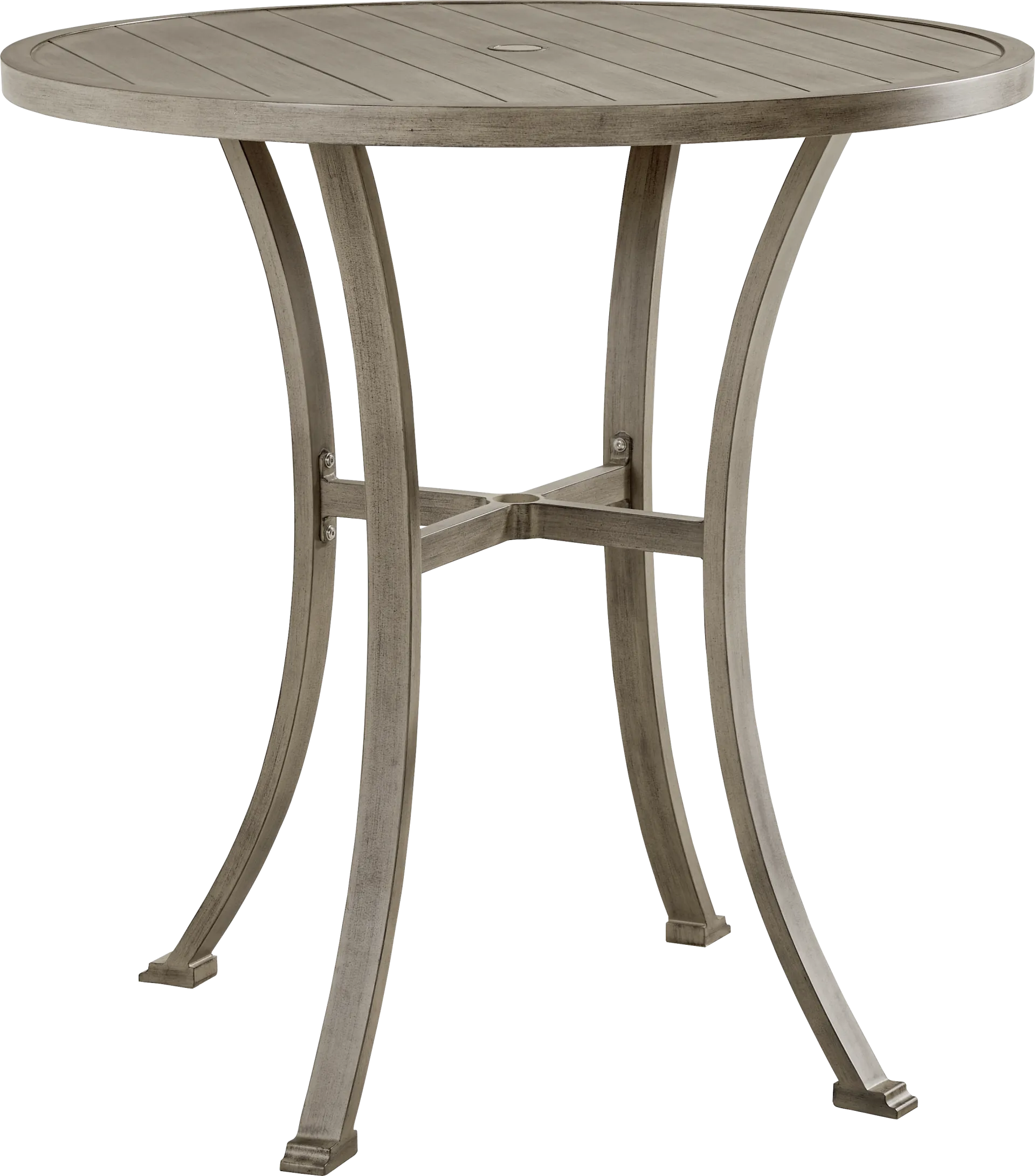 Montecello Gray 42 in. Round Outdoor Bar Table - Image 1