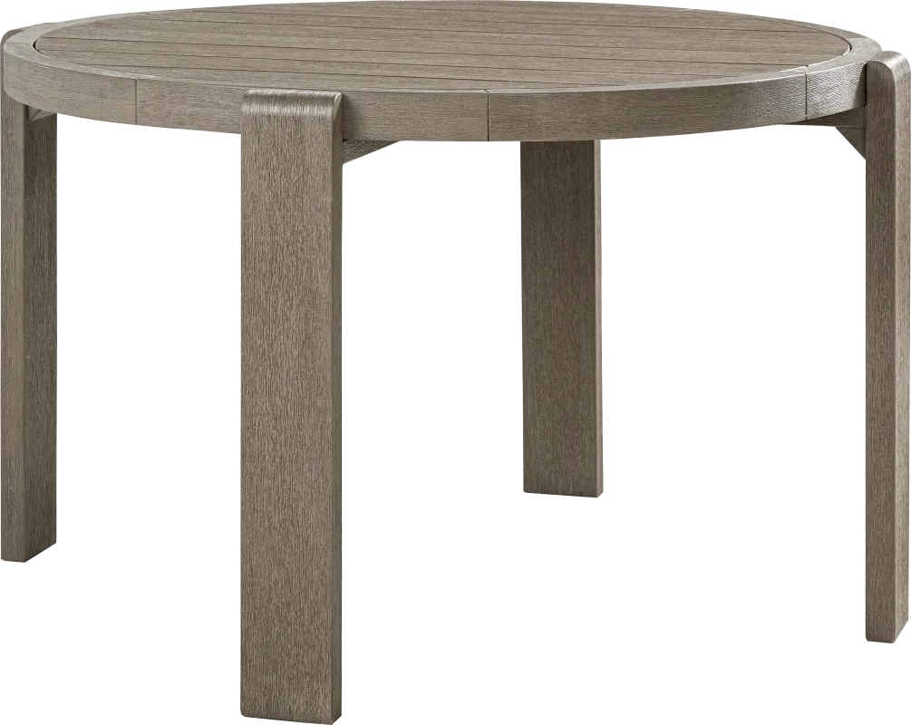 Montecello Gray Outdoor 50 in. Round Dining Table