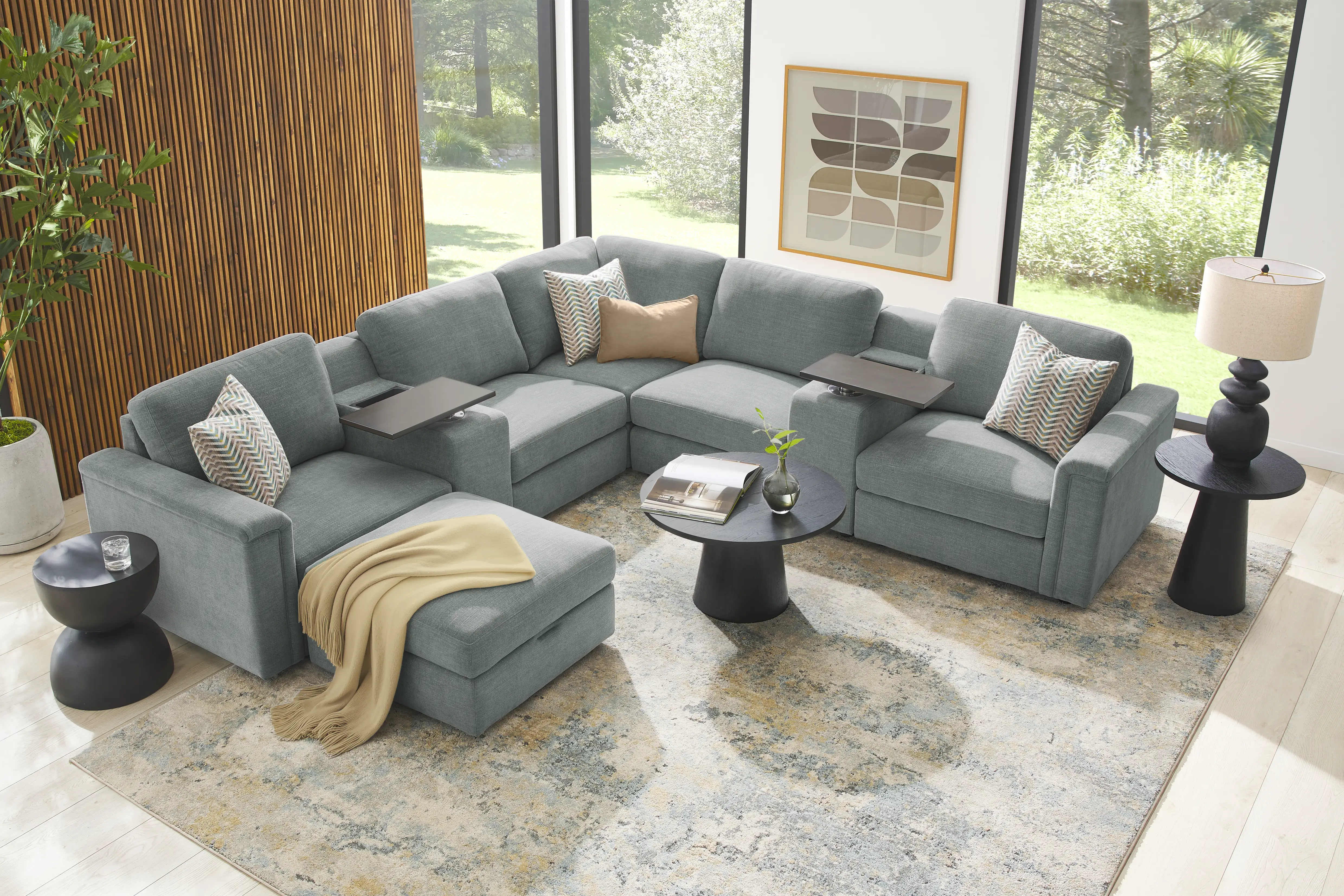 Tempo Modular Blue 8 Pc Sectional - Thumbnail - Image 2