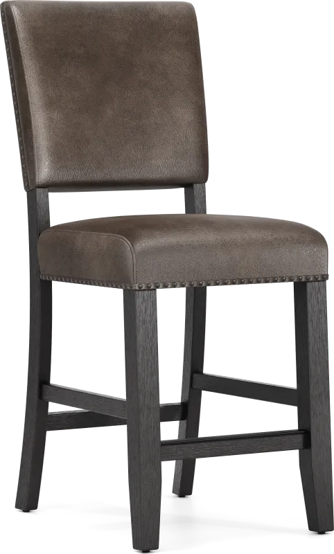 Creston Point Black Counter Height Stool