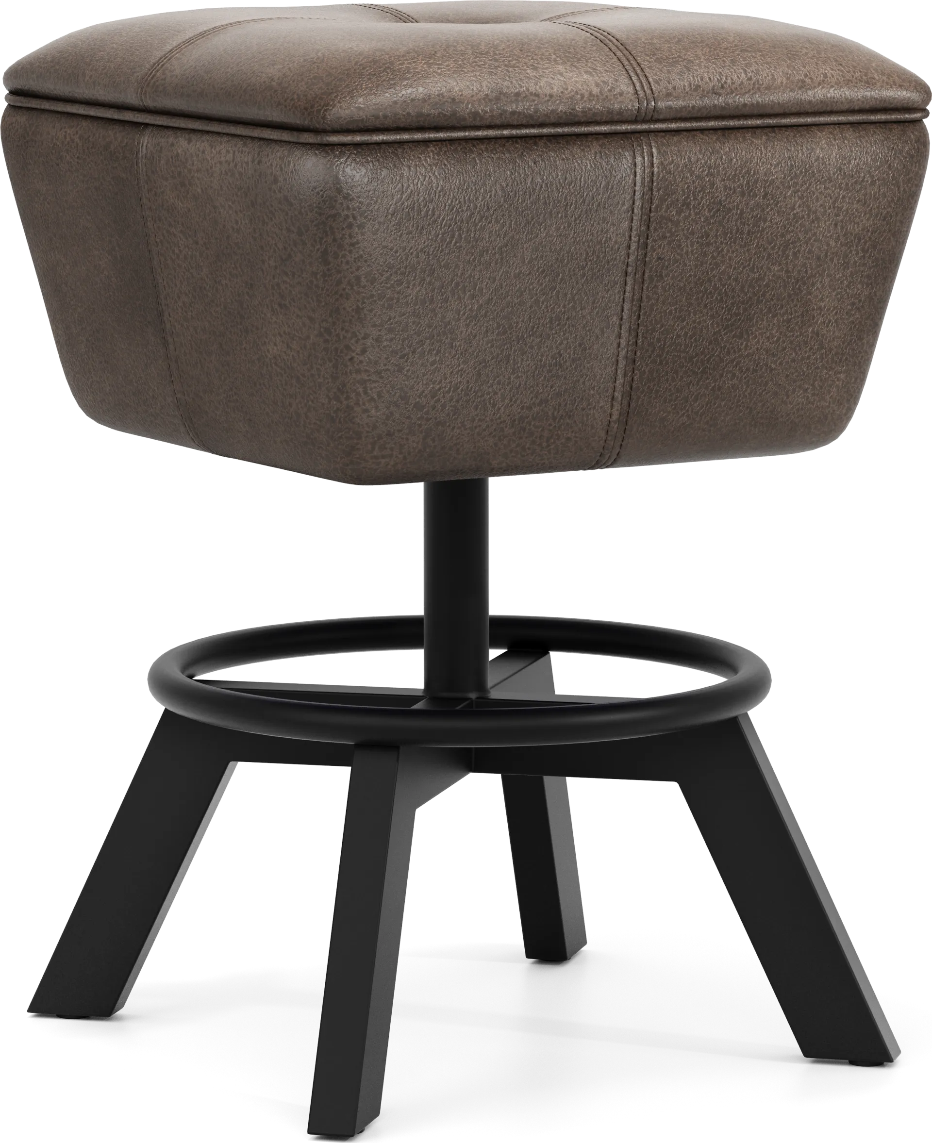 Creston Point Black 5 Pc Counter Height Dining Room with Swivel Counter Height Stools - Image 4