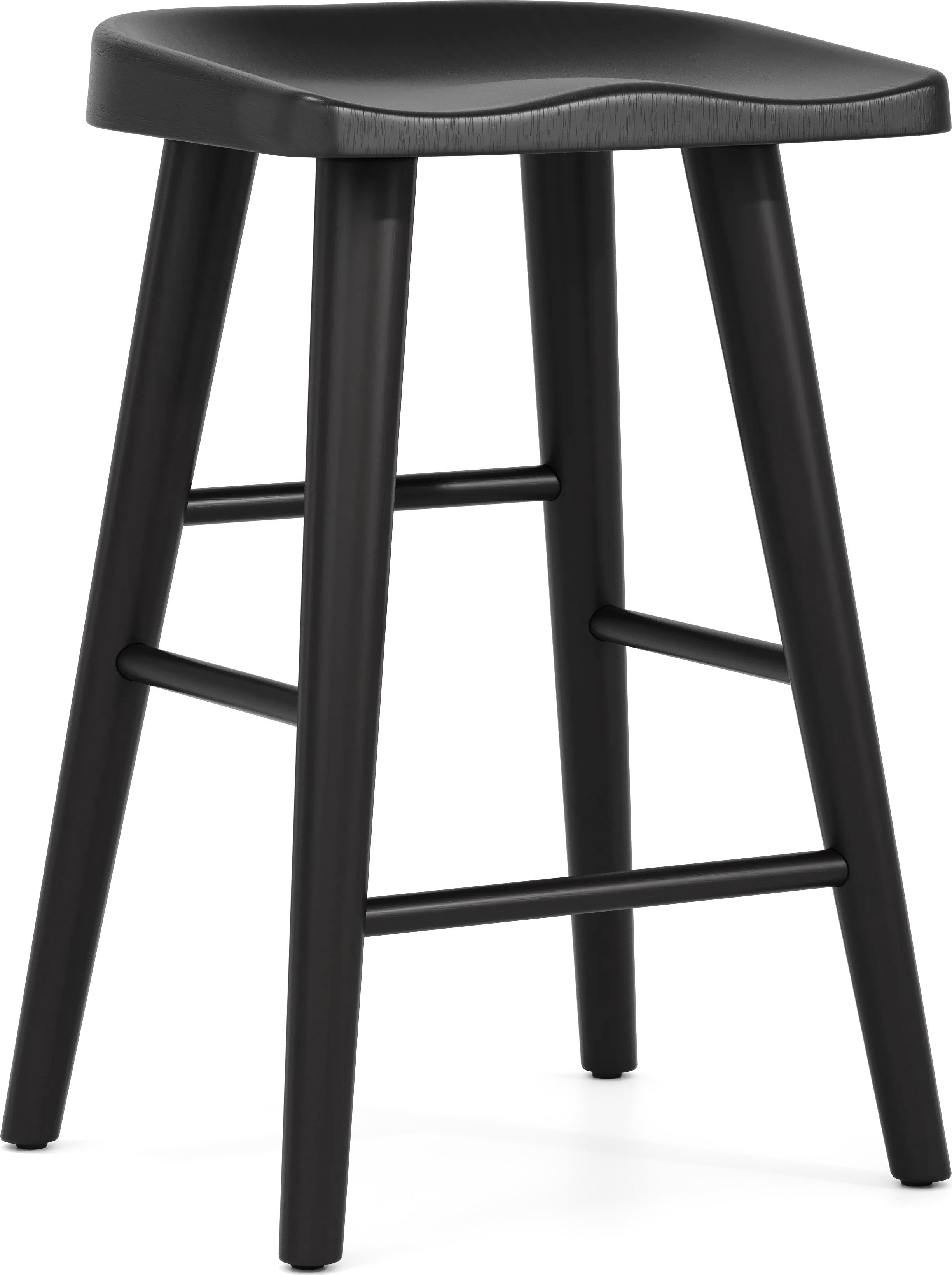 Creston Point Black 5 Pc Counter Height Dining Room with Tractor Stools - Thumbnail - Image 4