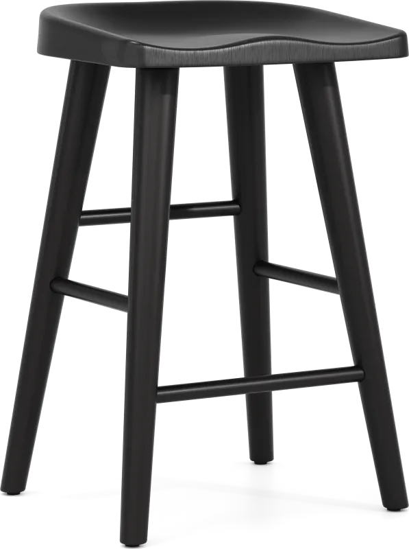 Creston Point Black Tractor Stool