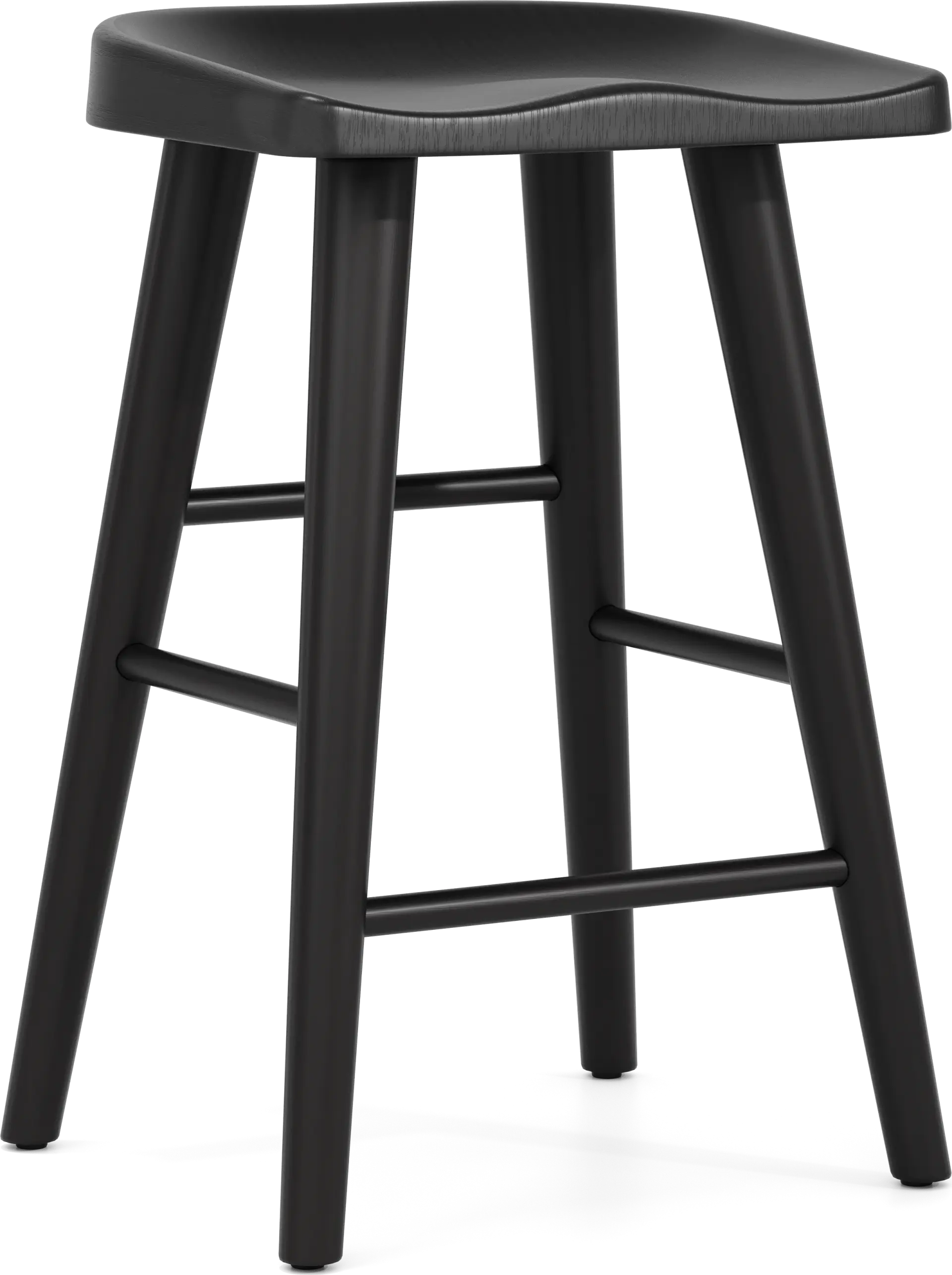 Creston Point Black Tractor Stool