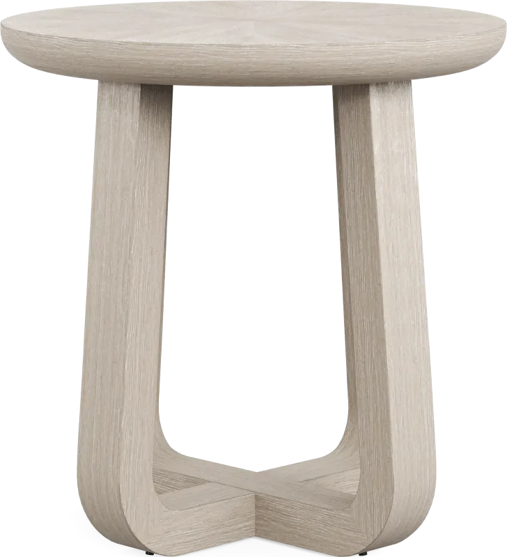 Canyon Light Gray Round End Table