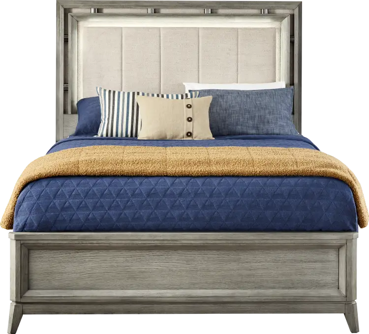 3 pc king upholstered bed