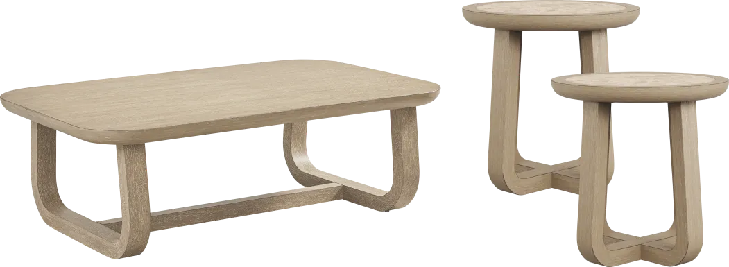 Canyon Sandstone 3 Pc Occasional Table Set