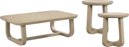 3 pc table set w/stone top end table