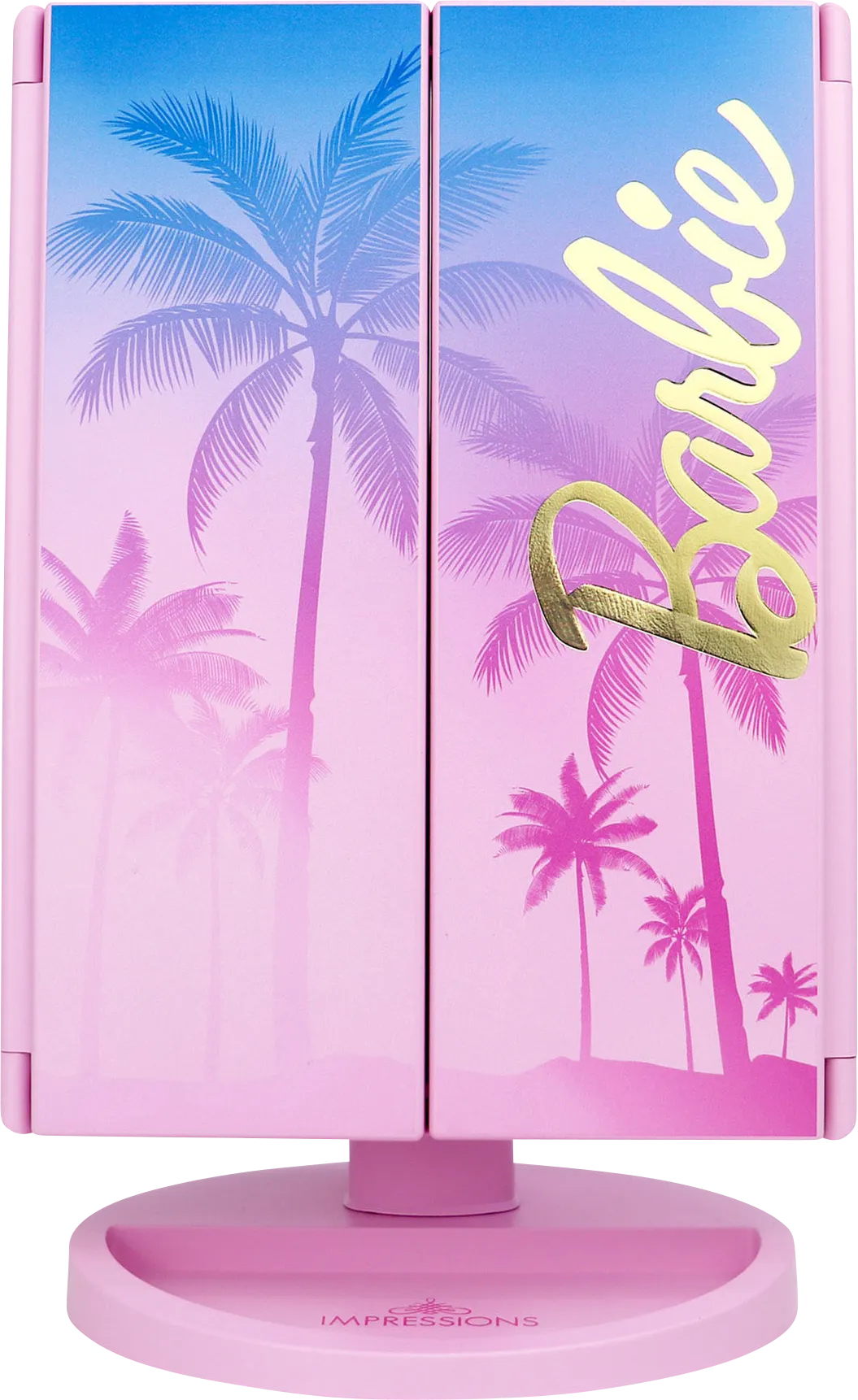 Kids Barbie Pink Tri-Fold Vanity Mirror - Thumbnail - Image 1
