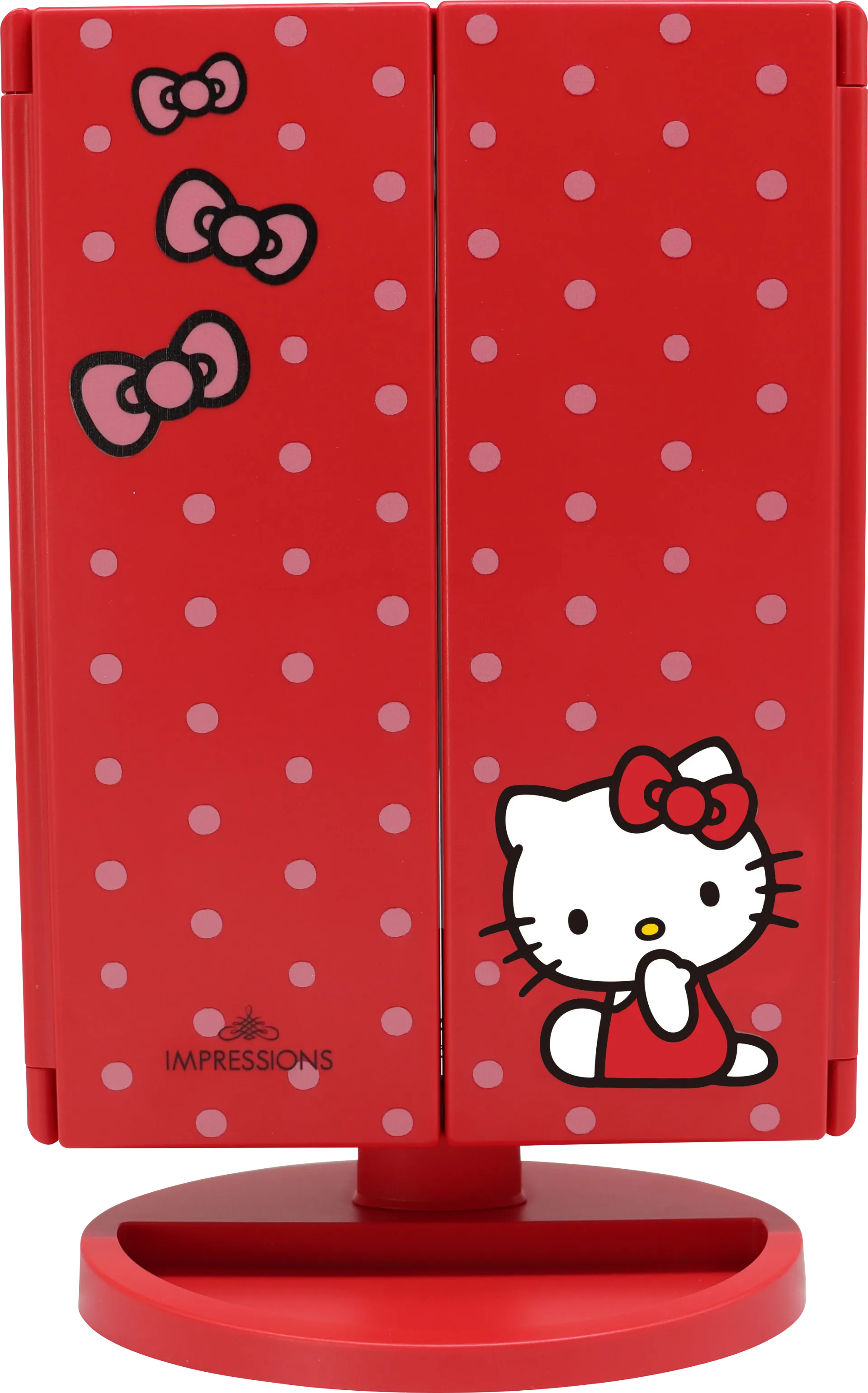 Kids Hello Kitty Red Tri-Fold Vanity Mirror - Image 1