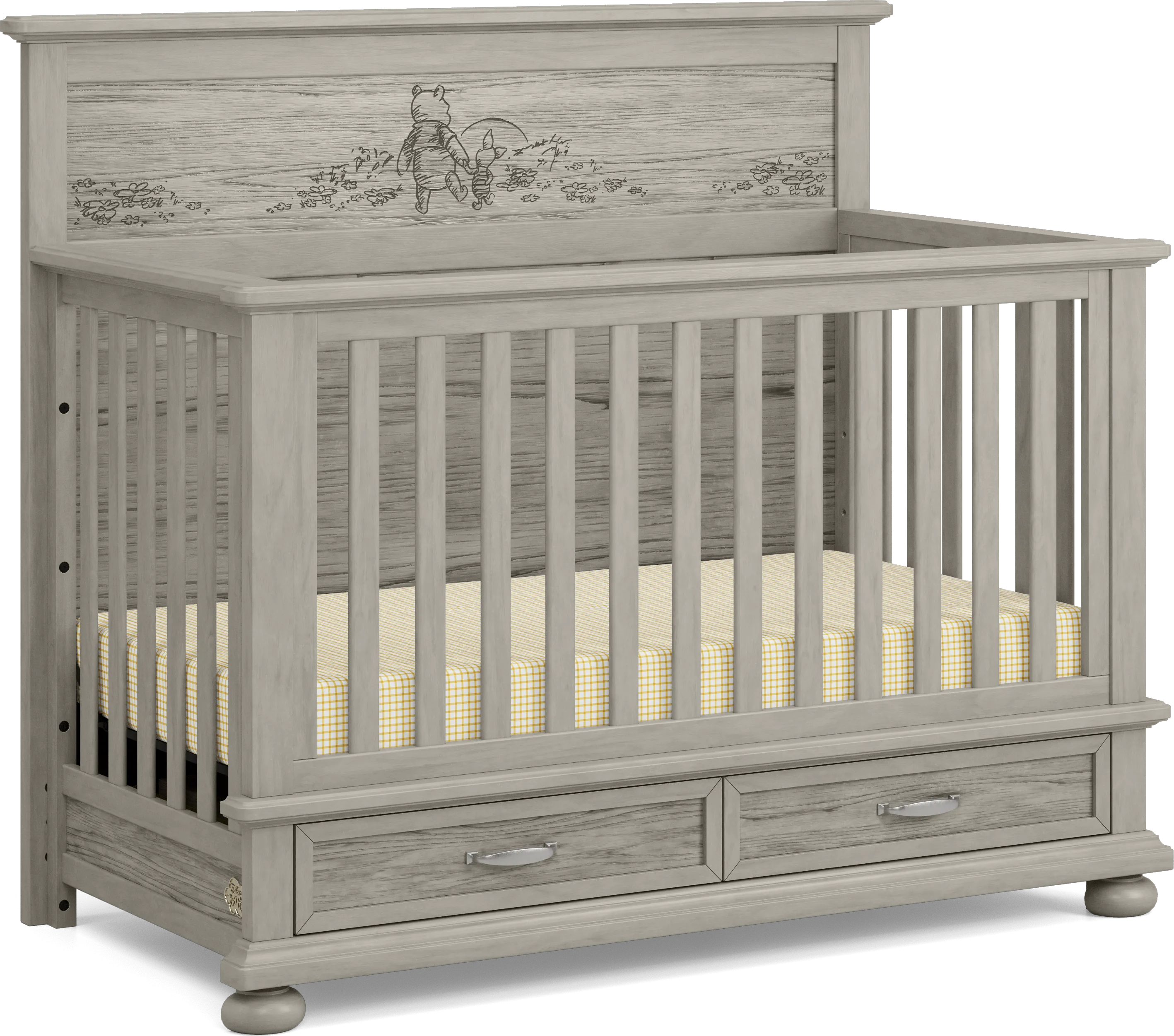 Woodland Adventures with Winnie the Pooh Classic Gray Convertible 4-in-1 Nursery with Toddler Rails - Thumbnail - Image 2