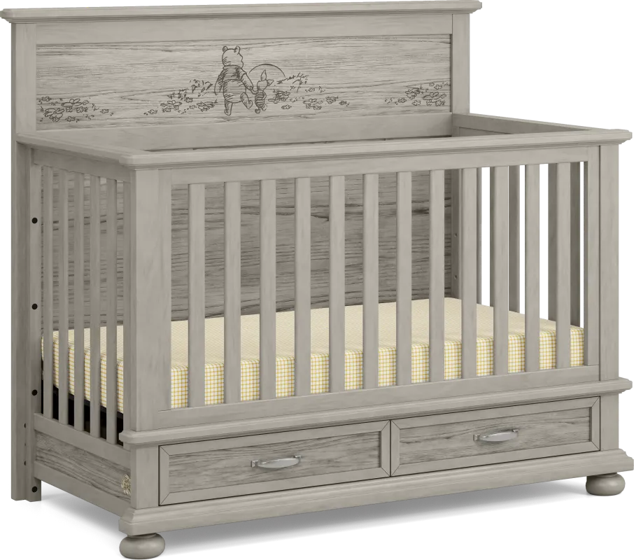 Woodland Adventures with Winnie the Pooh Classic Gray 4-in-1 Convertible Crib