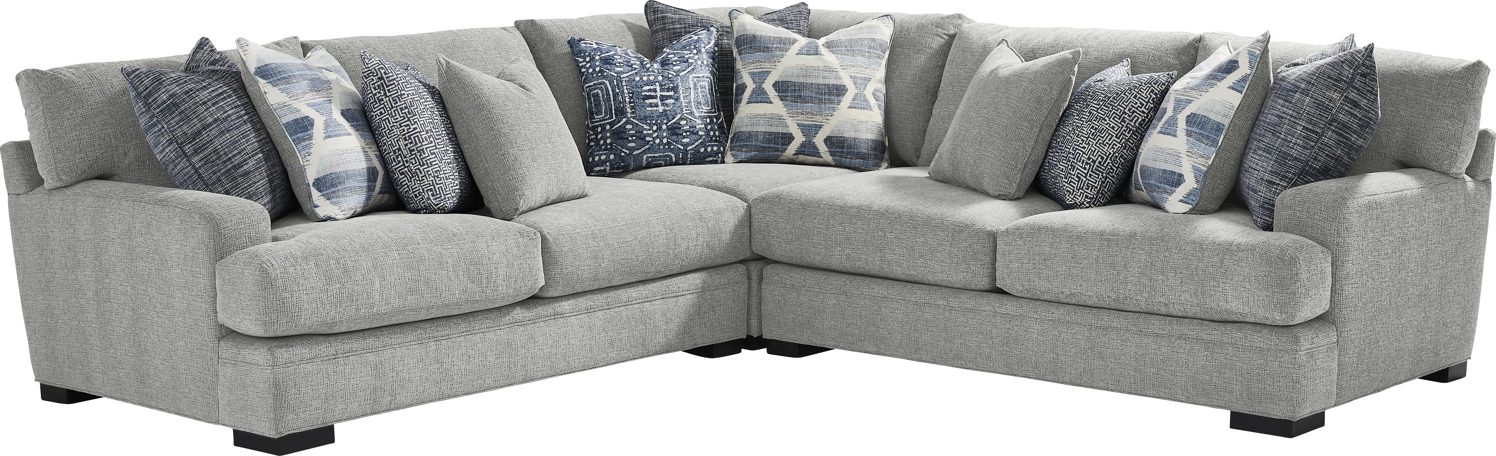 Bedford Park Gray 3 Pc Sectional - Thumbnail - Image 1