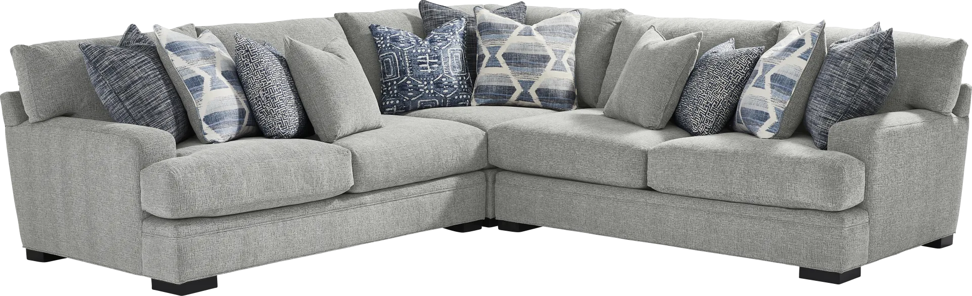 Bedford Park Gray 3 Pc Sectional - Image 1