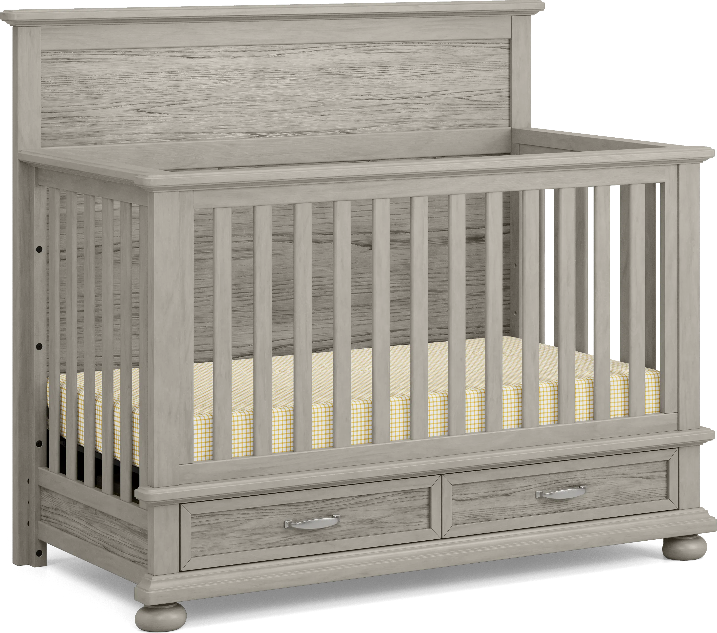 Kids Woodland Adventures Classic Gray Convertible 4-in-1 Nursery Set with Toddler Rails - Thumbnail - Image 2