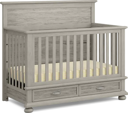 Kids Woodland Adventures Classic Gray 4-in-1 Convertible Crib