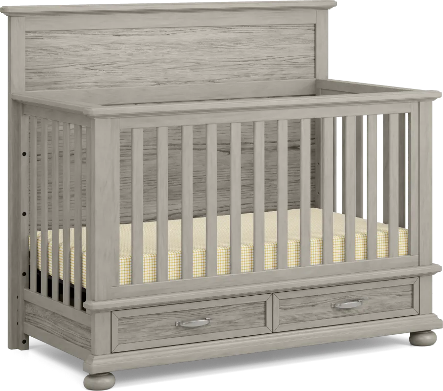 Kids Woodland Adventures Classic Gray 4-in-1 Convertible Crib