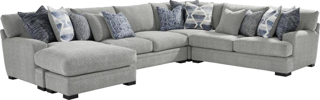 Bedford Park Gray 3 Pc Sectional with Chaise