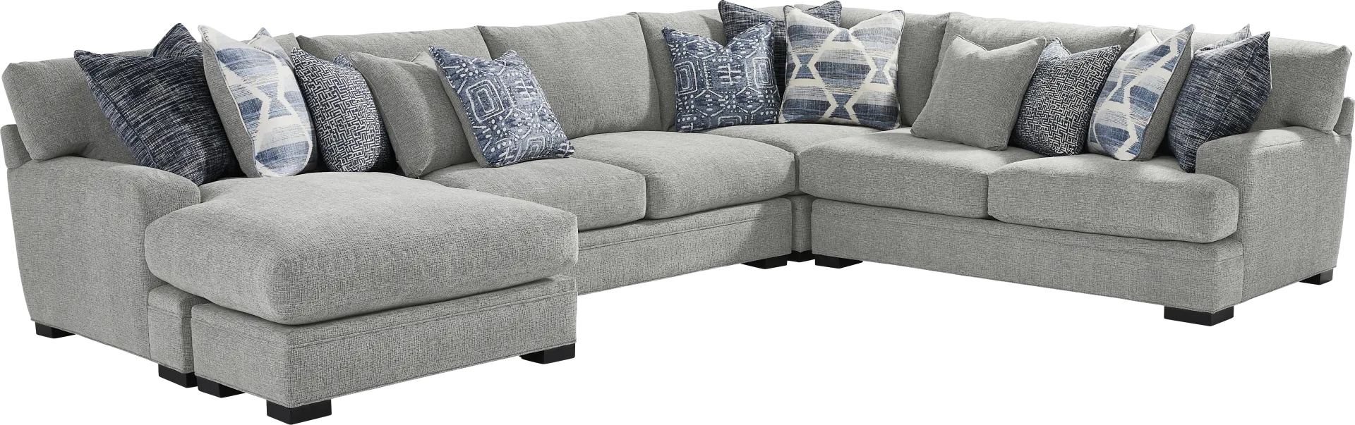 Bedford Park Gray 3 Pc Sectional with Chaise - Image 2