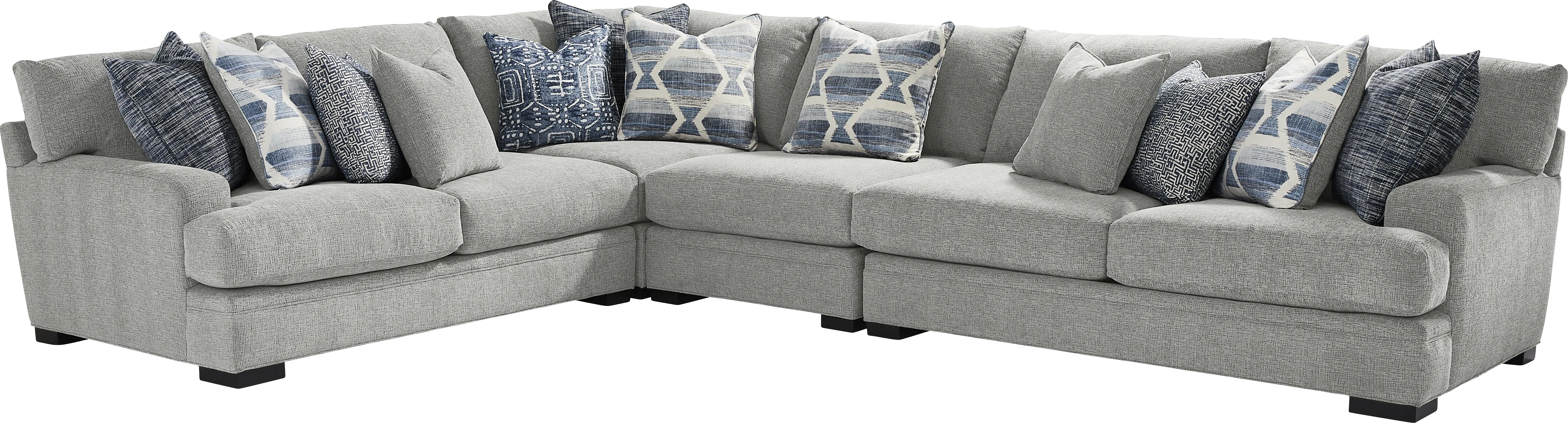 Bedford Park Gray 7 Pc Sectional Living Room - Thumbnail - Image 2