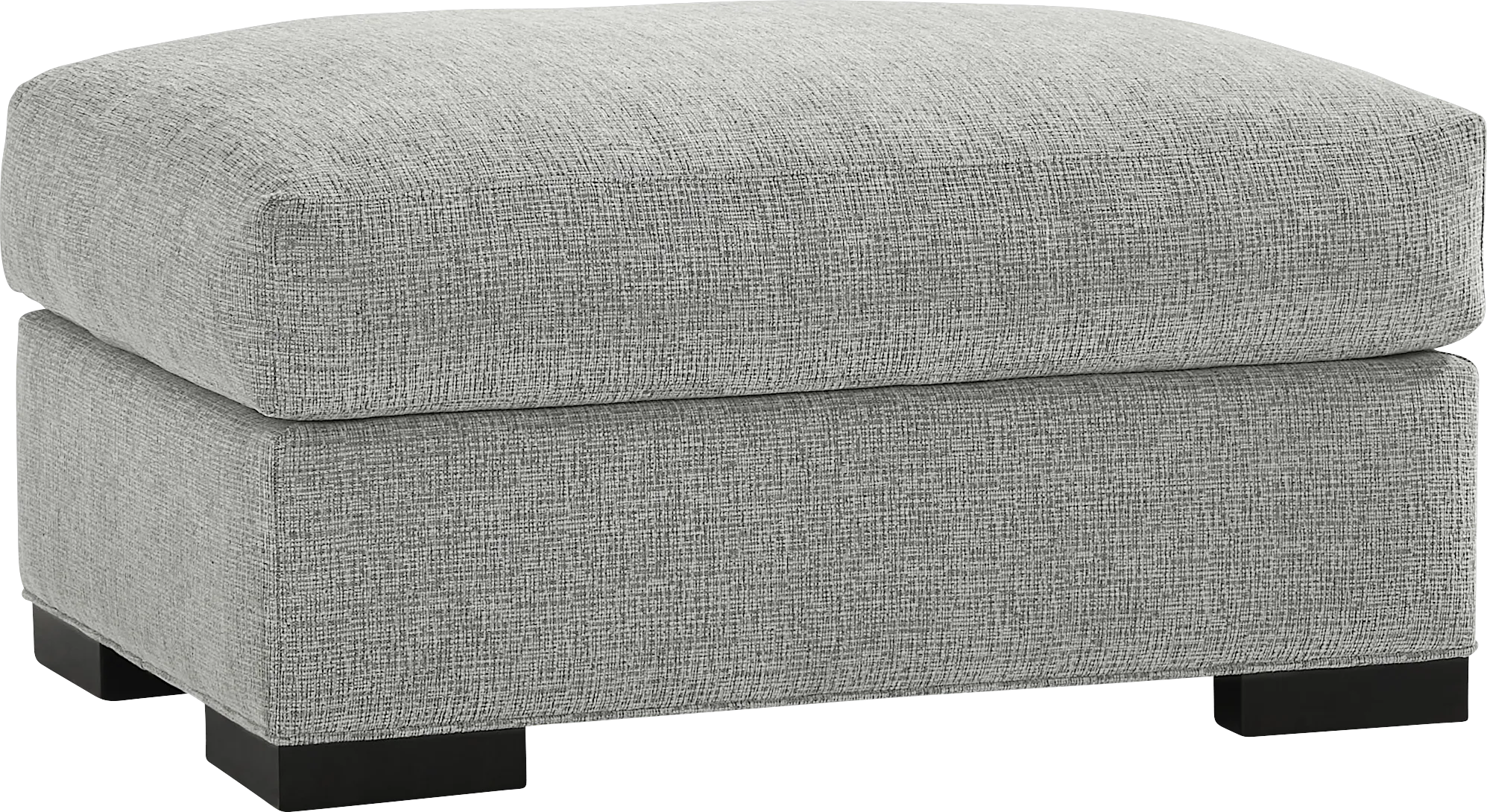 Bedford Park Gray Ottoman - Thumbnail - Image 1