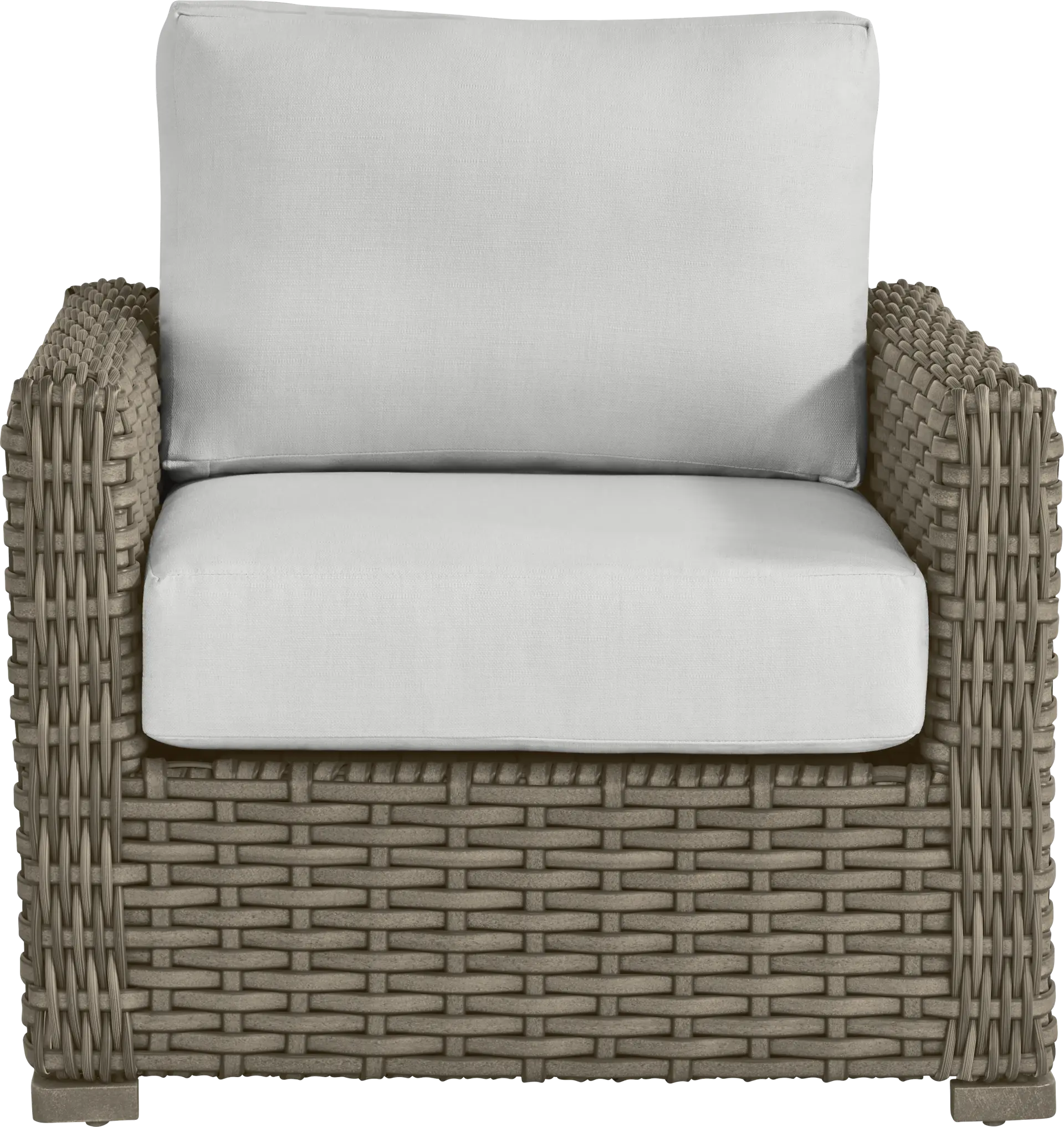 Siesta Key Driftwood Finish Outdoor Chair with Dove Cushions