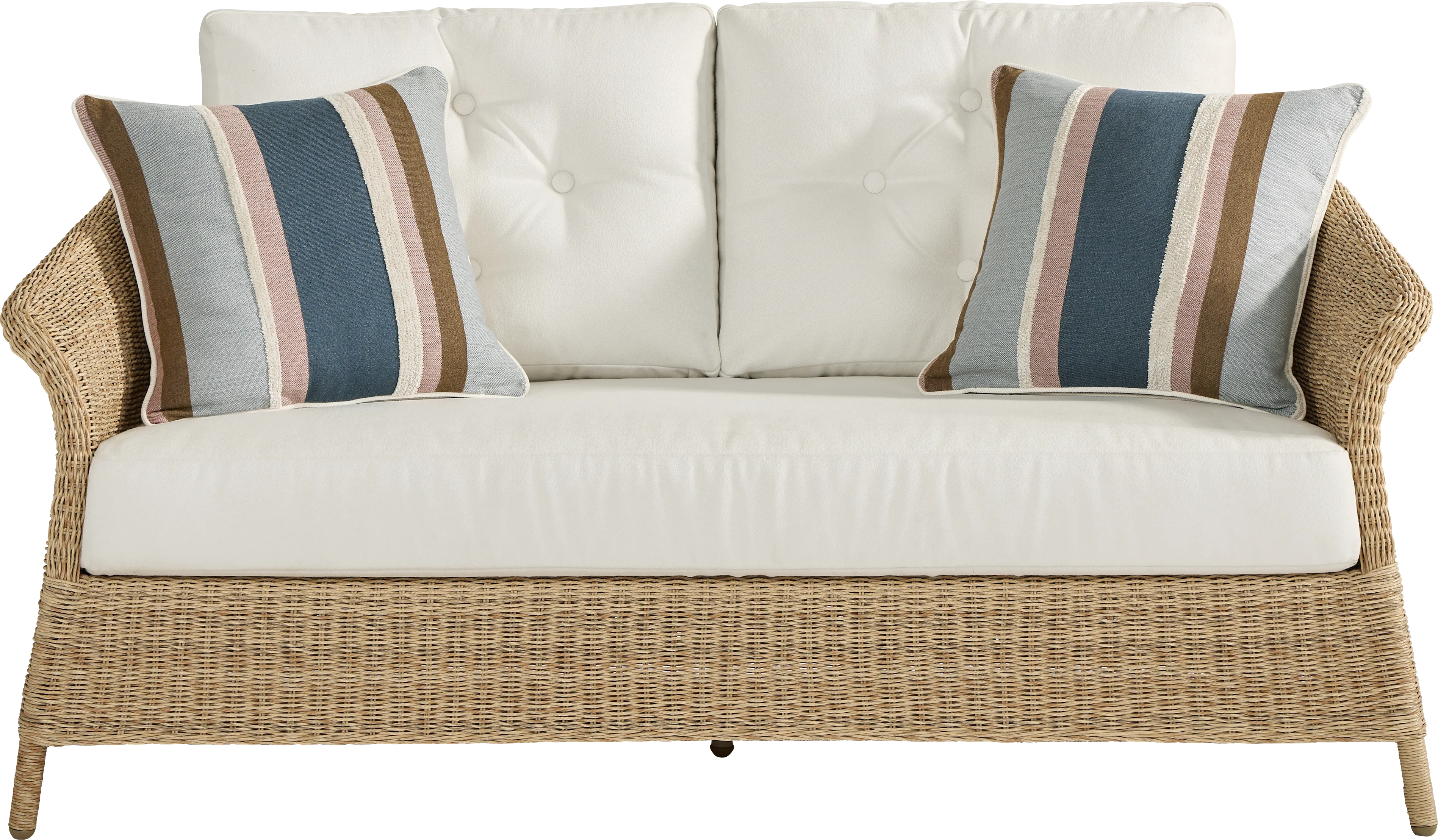 Sarina Bay Natural 4 Pc Outdoor Loveseat Seating Set - Thumbnail - Image 2