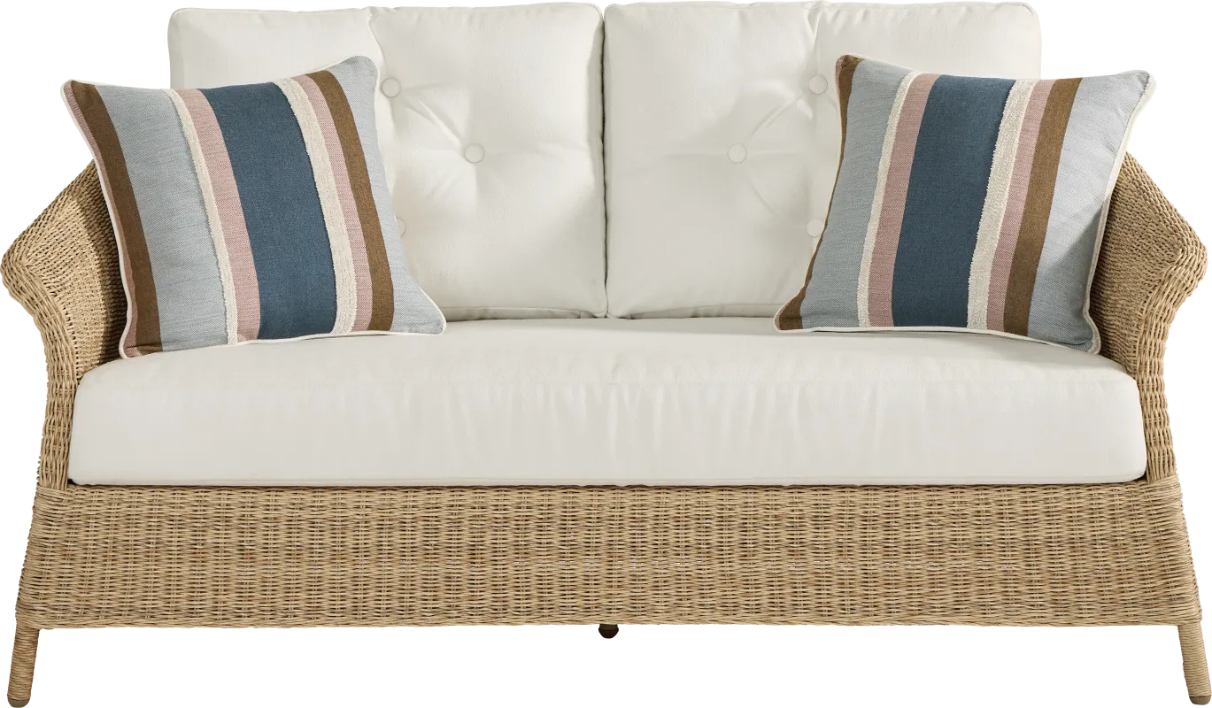 Sarina Bay Natural Outdoor Loveseat