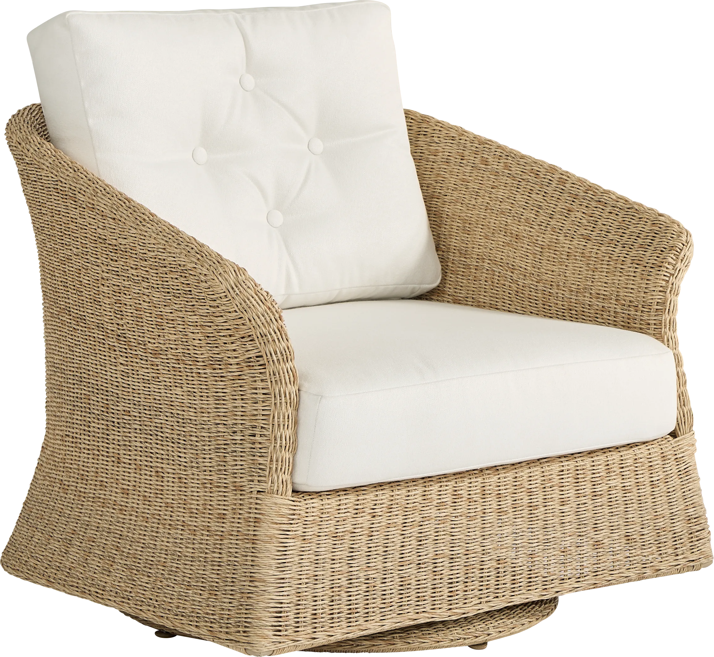 Sarina Bay Natural Outdoor Swivel Club Chair - Thumbnail - Image 1