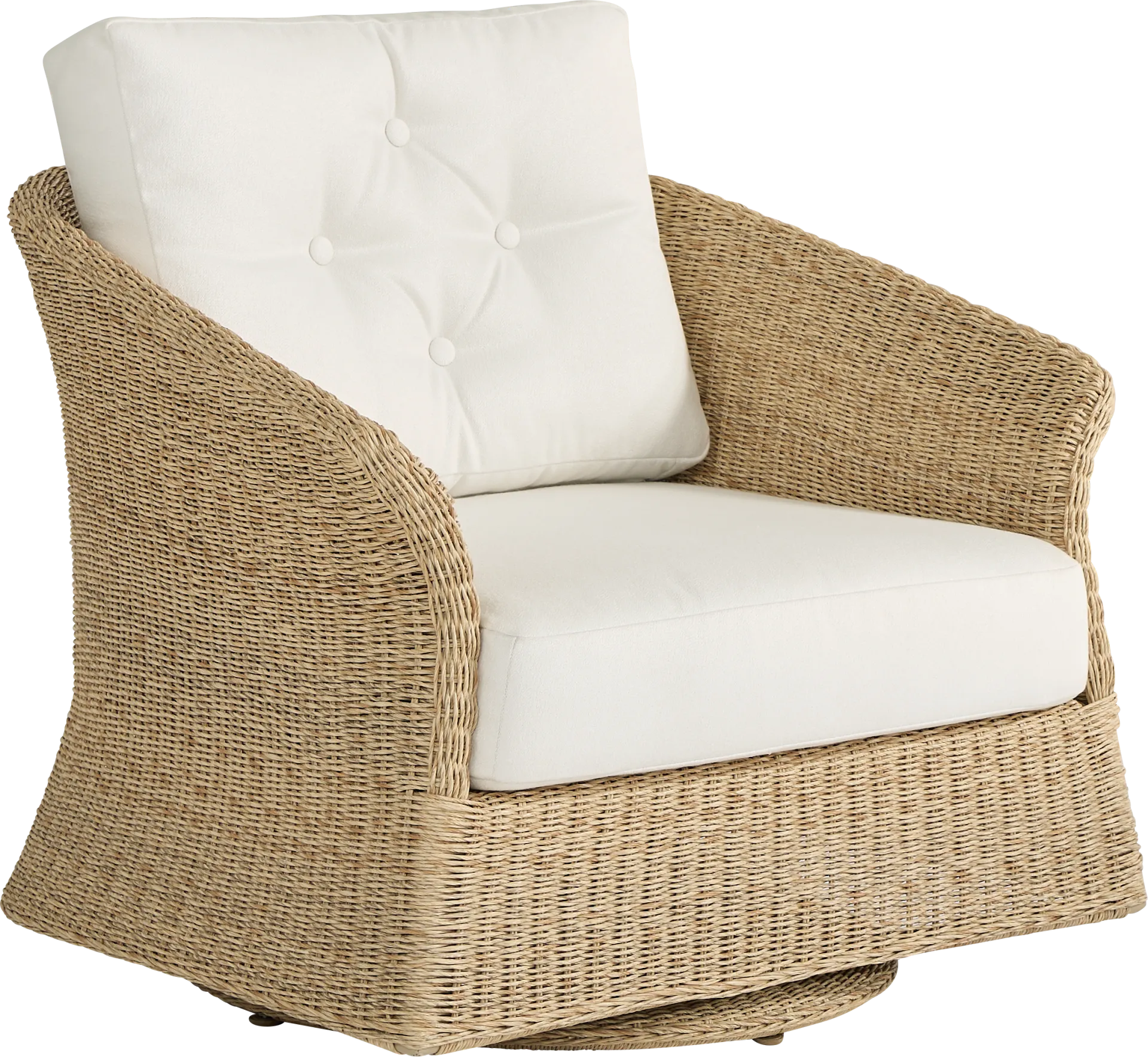 Sarina Bay Natural Outdoor Swivel Club Chair - Image 1