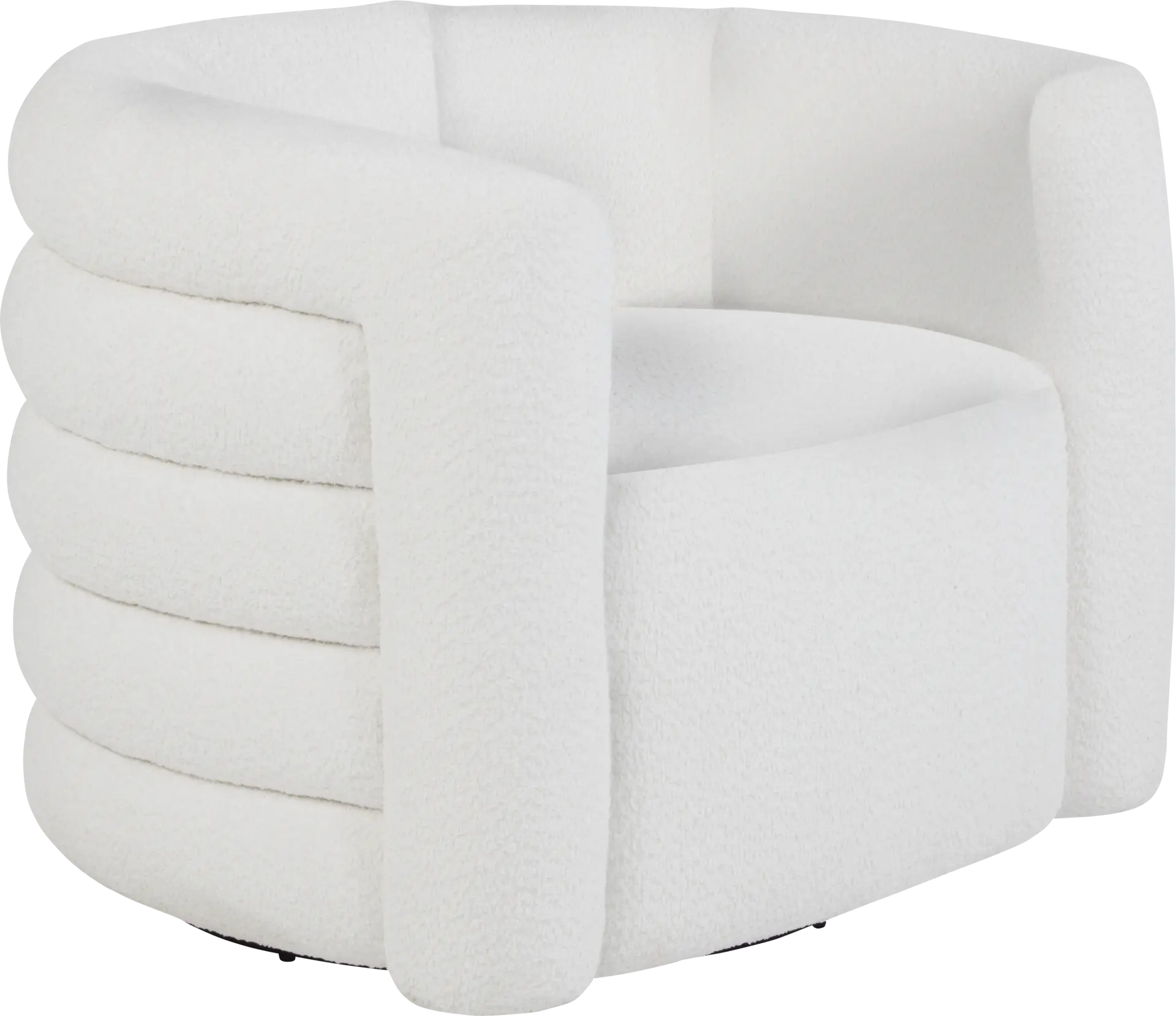 Wimbley White Swivel Accent Chair