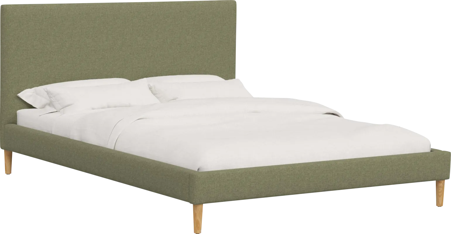 Cenwyn Dark Green Cal King Platform Bed